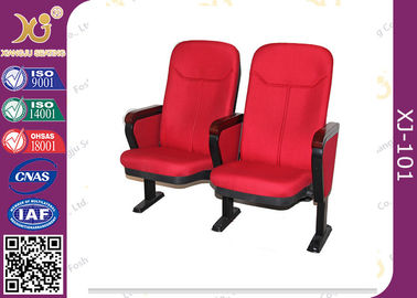 中国 折るメモ帳H1000 * D750 *が付いている赤い生地カバー講堂の椅子W550mm サプライヤー