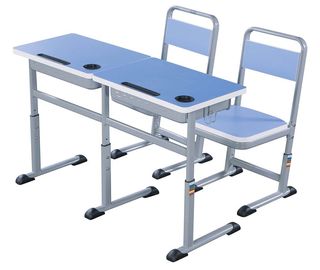 中国 二重小学校学生の机および椅子は鋼鉄静電気噴霧1.2 MMの置きました サプライヤー